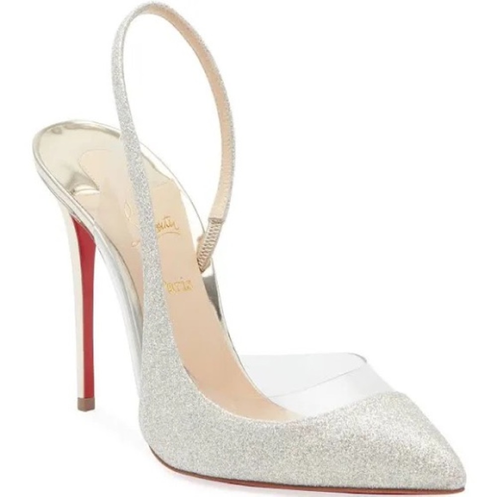 Christian Louboutin Ivory Gold 100mm Pumps
